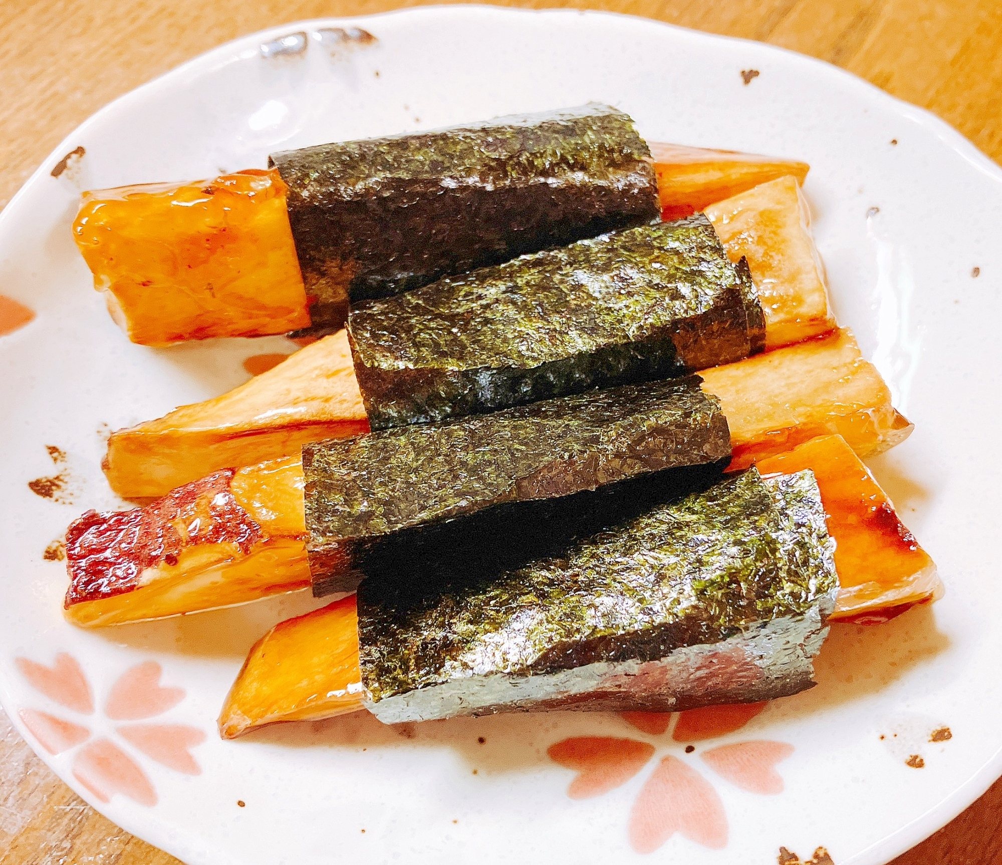 カリカリ大学芋の海苔巻き