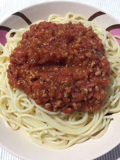 時短☆ミートソースパスタ