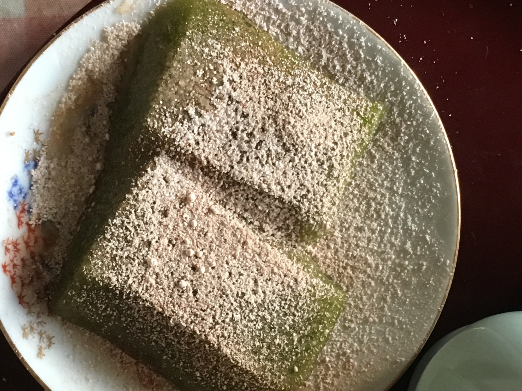 八つ橋風味の抹茶サイリウム餅（低糖）