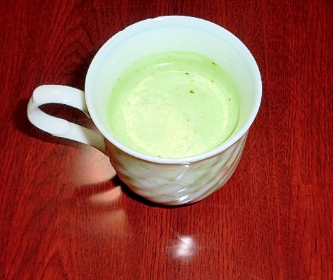 レンジで簡単★梅風味で♪緑茶ミルク