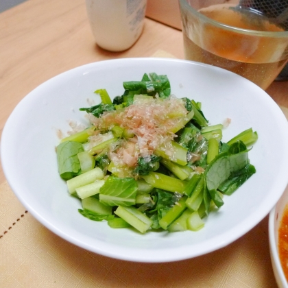今日は小松菜で♪
しゃきしゃきおいしかったです☆
いつもありがとうございます！