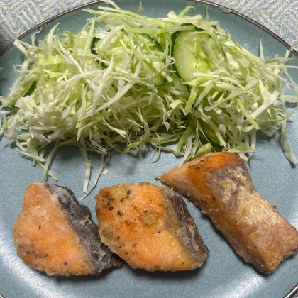 旬の魚を食べましょう！秋鮭の竜田揚げ！