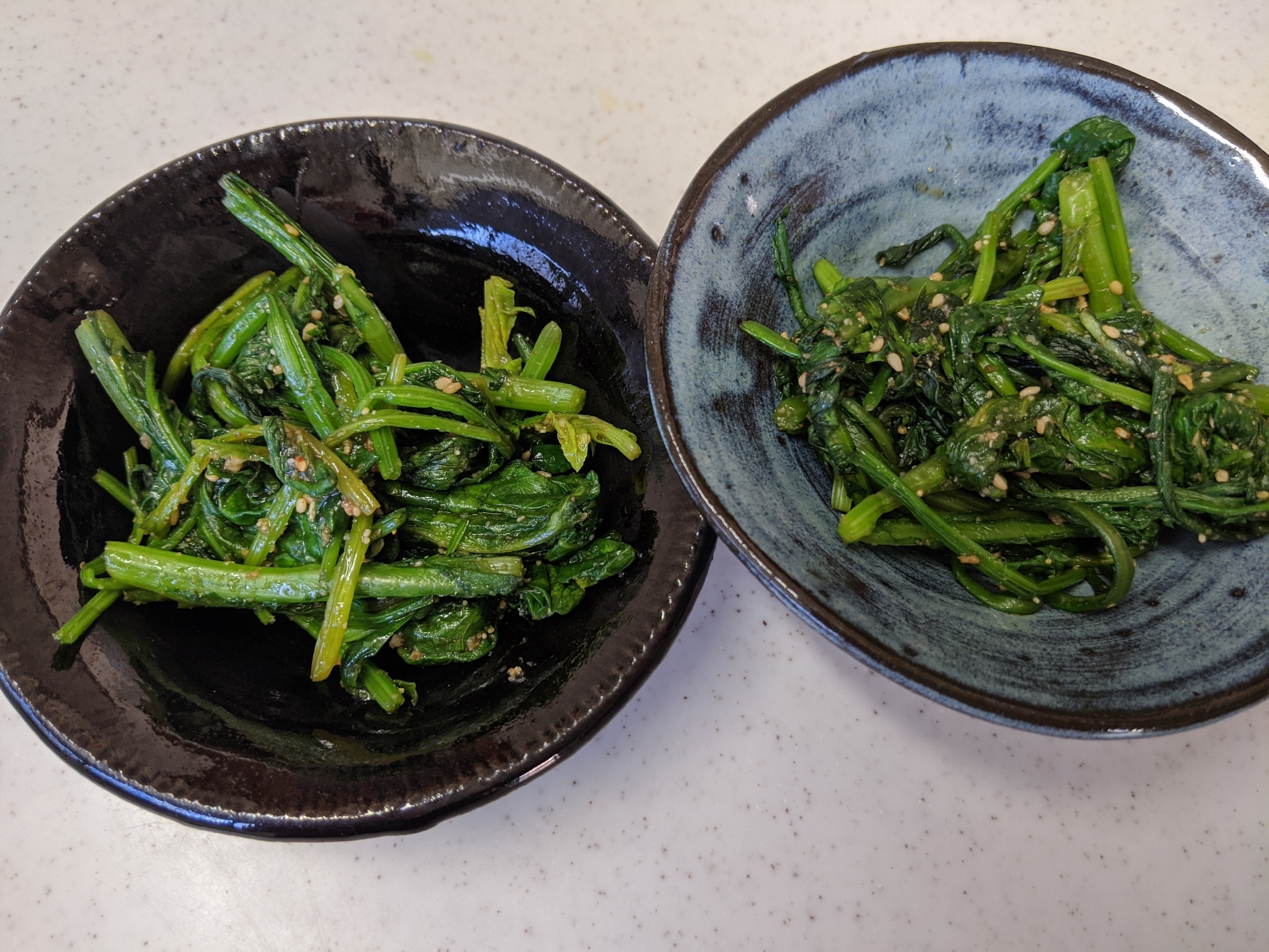 ほうれん草と春菊のお浸し