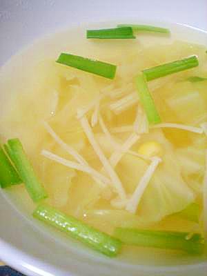 野菜とエノキのスープ