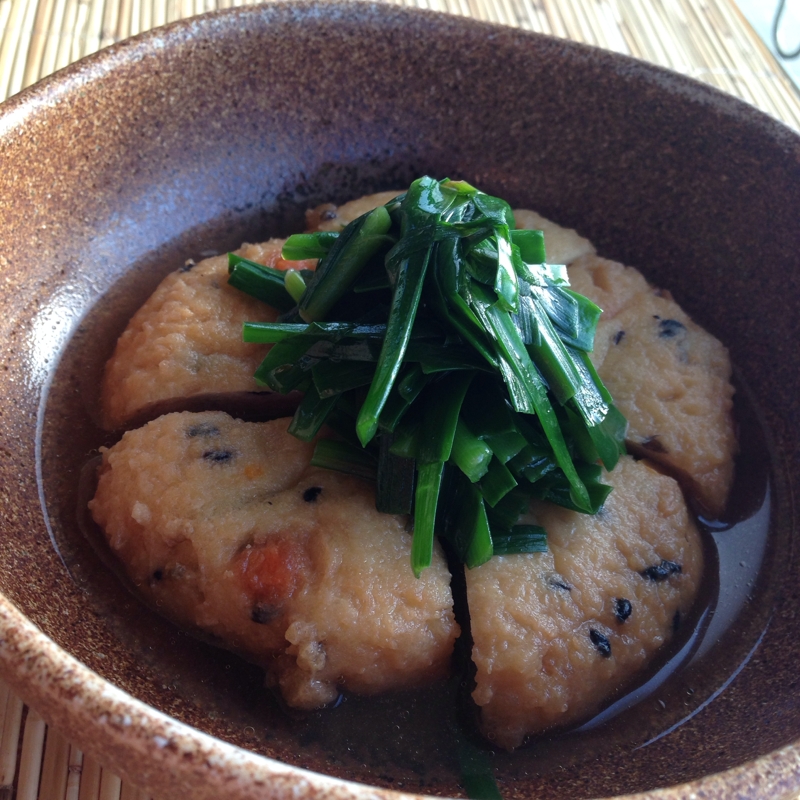 ニラとがんもどきの煮物♪