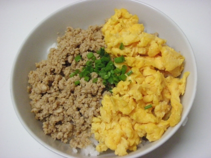 鳥そぼろの2色丼