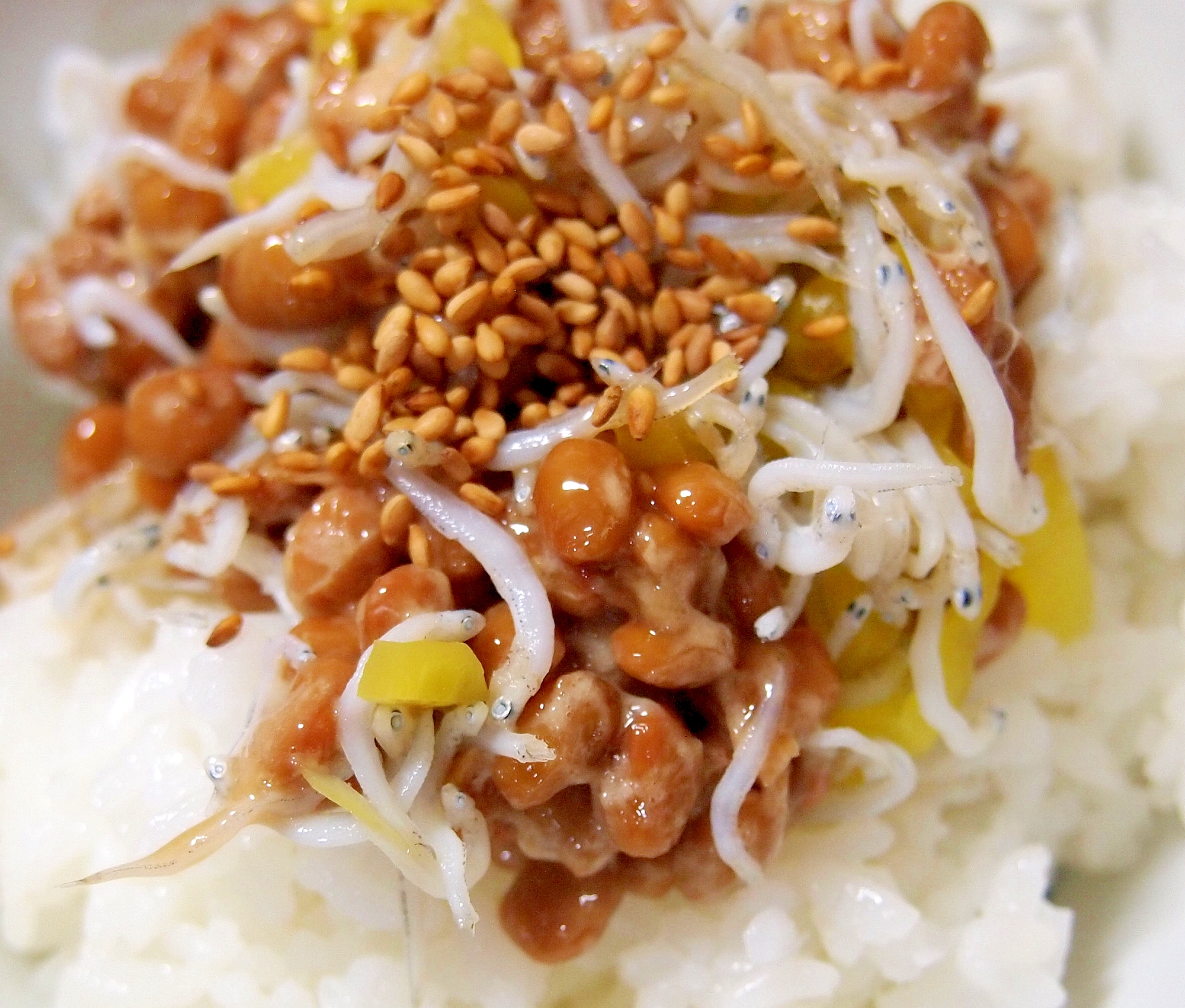 ごま油香る♪納豆しらす丼