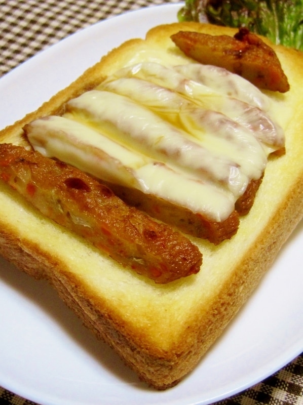 イケてる和風♪さつま揚げトースト レシピ・作り方 by YAMAT