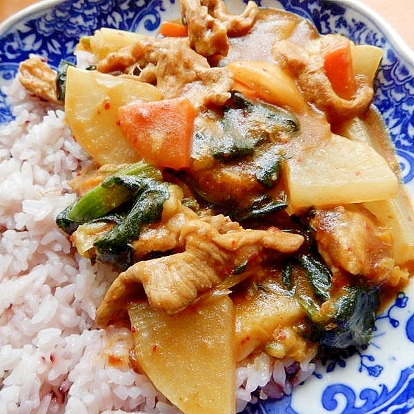 １０分！？+キムチ❤ポトフ材料メインのカレーライス