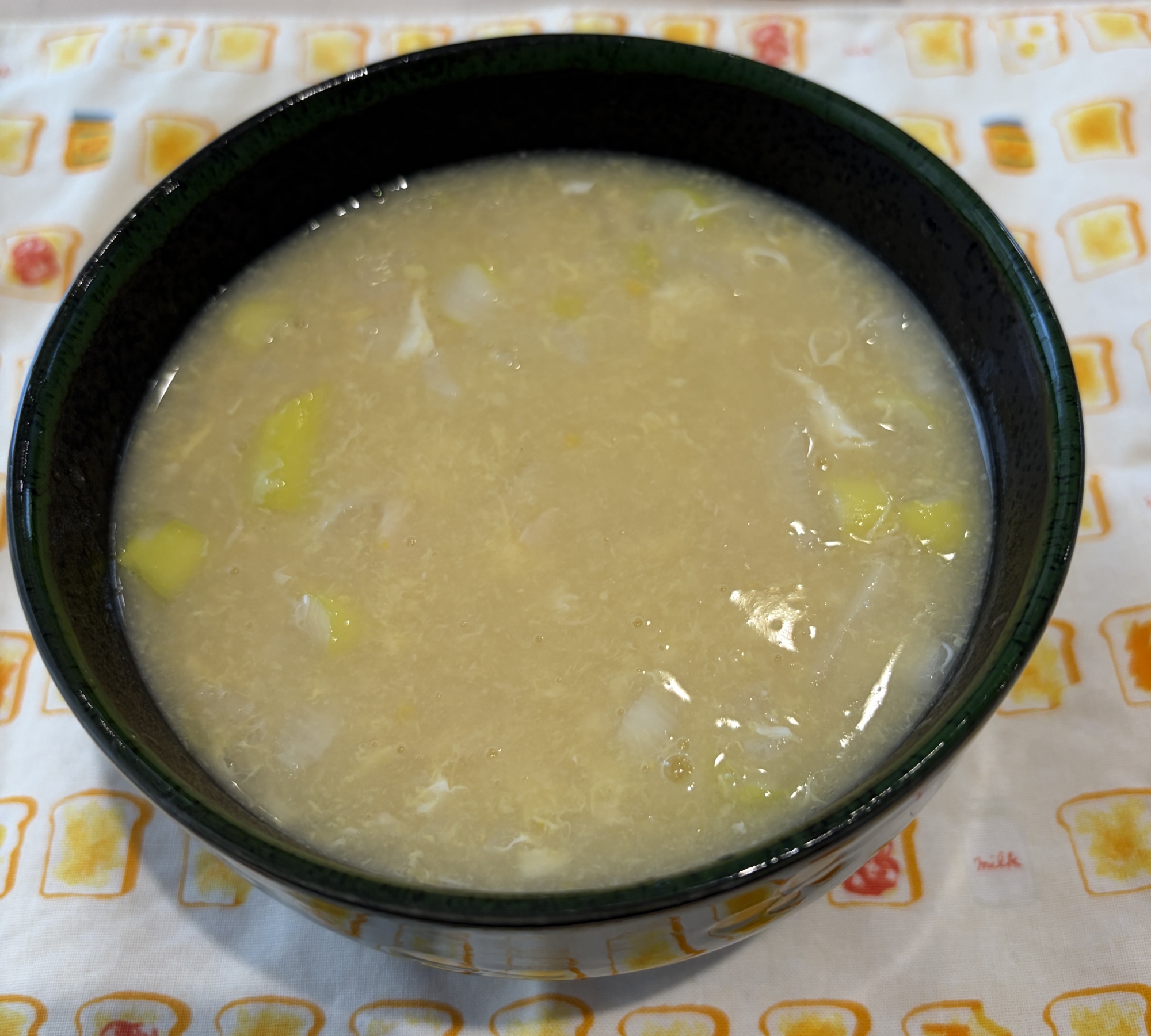 ネギ入り☆2人分玉子がゆ