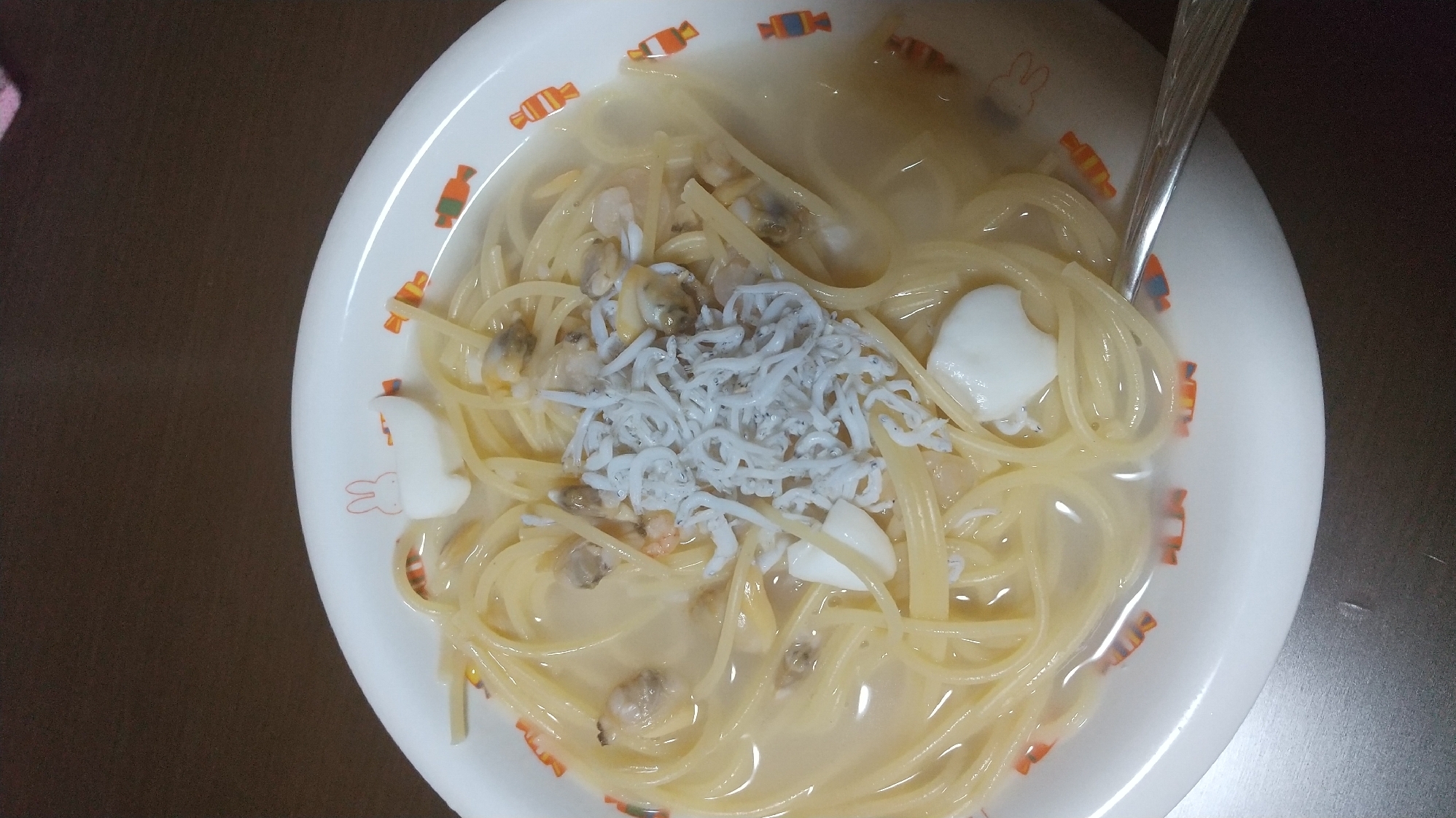 釜揚げしらすのシーフード塩パスタ