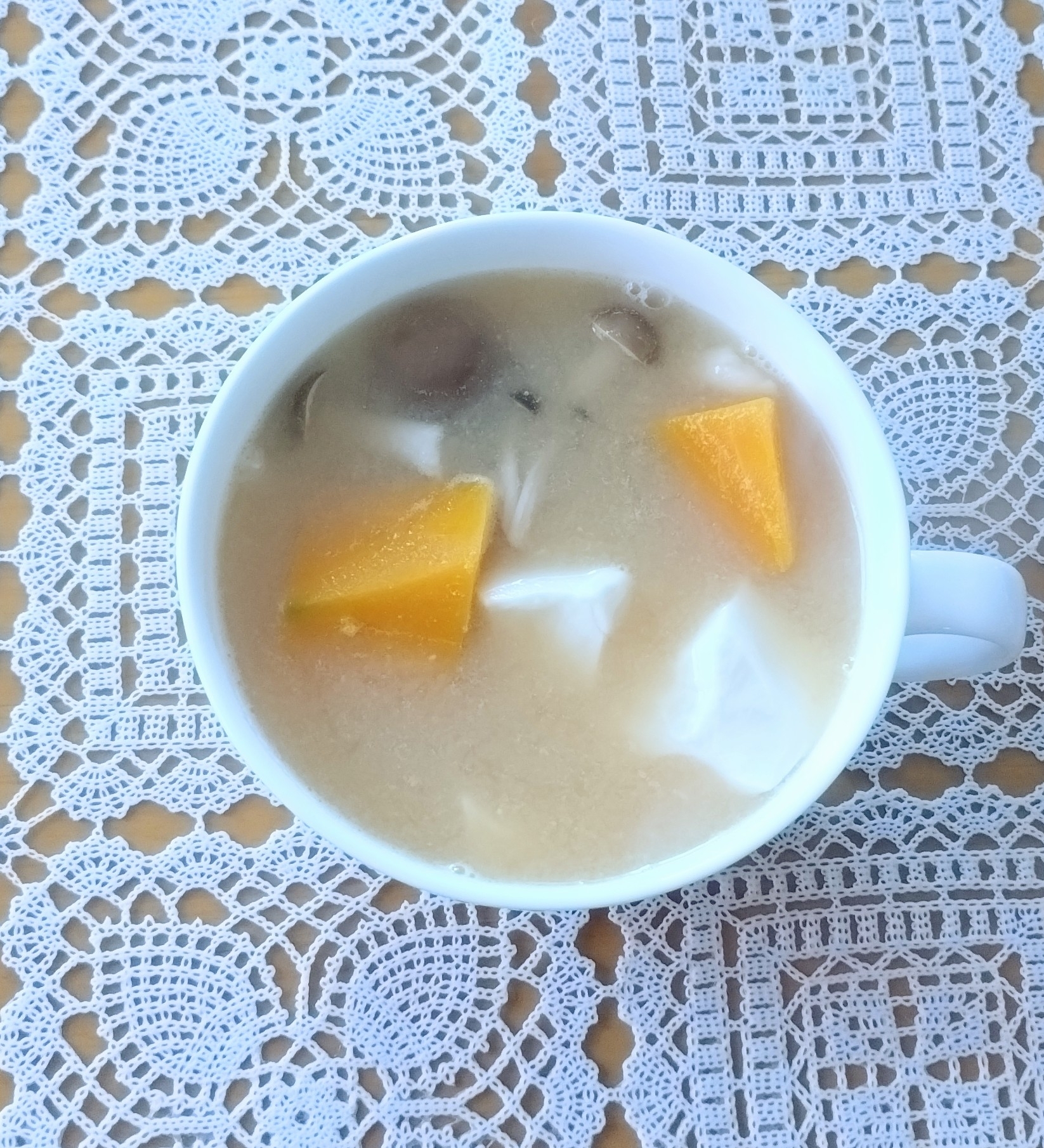 豆腐とかぼちゃのお味噌汁☆