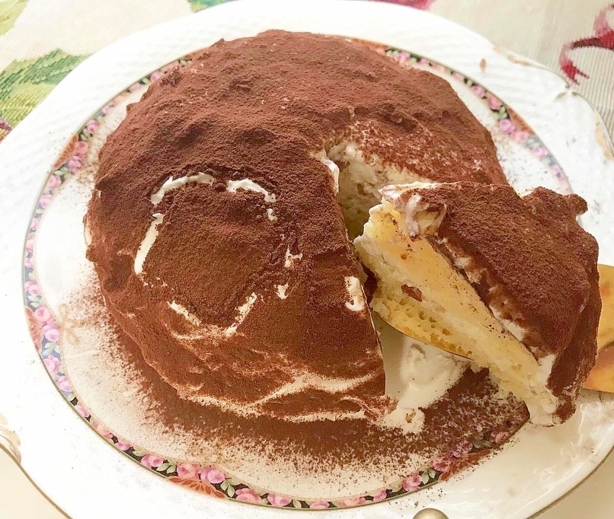 ◤電鍋レシピ◢　ティラミス風ズコット蒸しケーキ