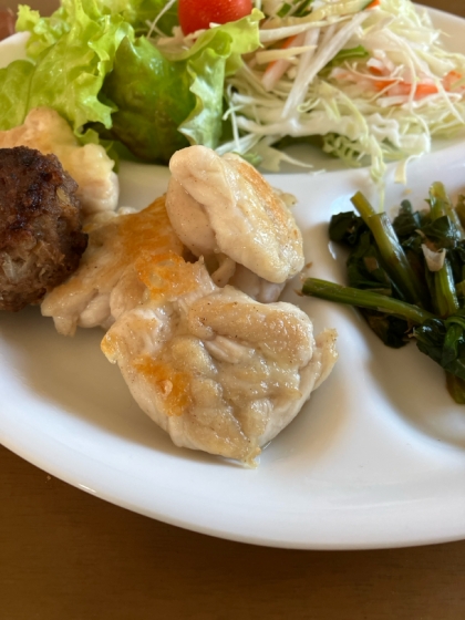 直ぐに火が通るささみのチーズ焼き