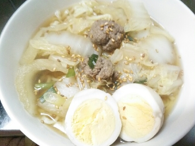 市販の焼きそばで！ラーメン