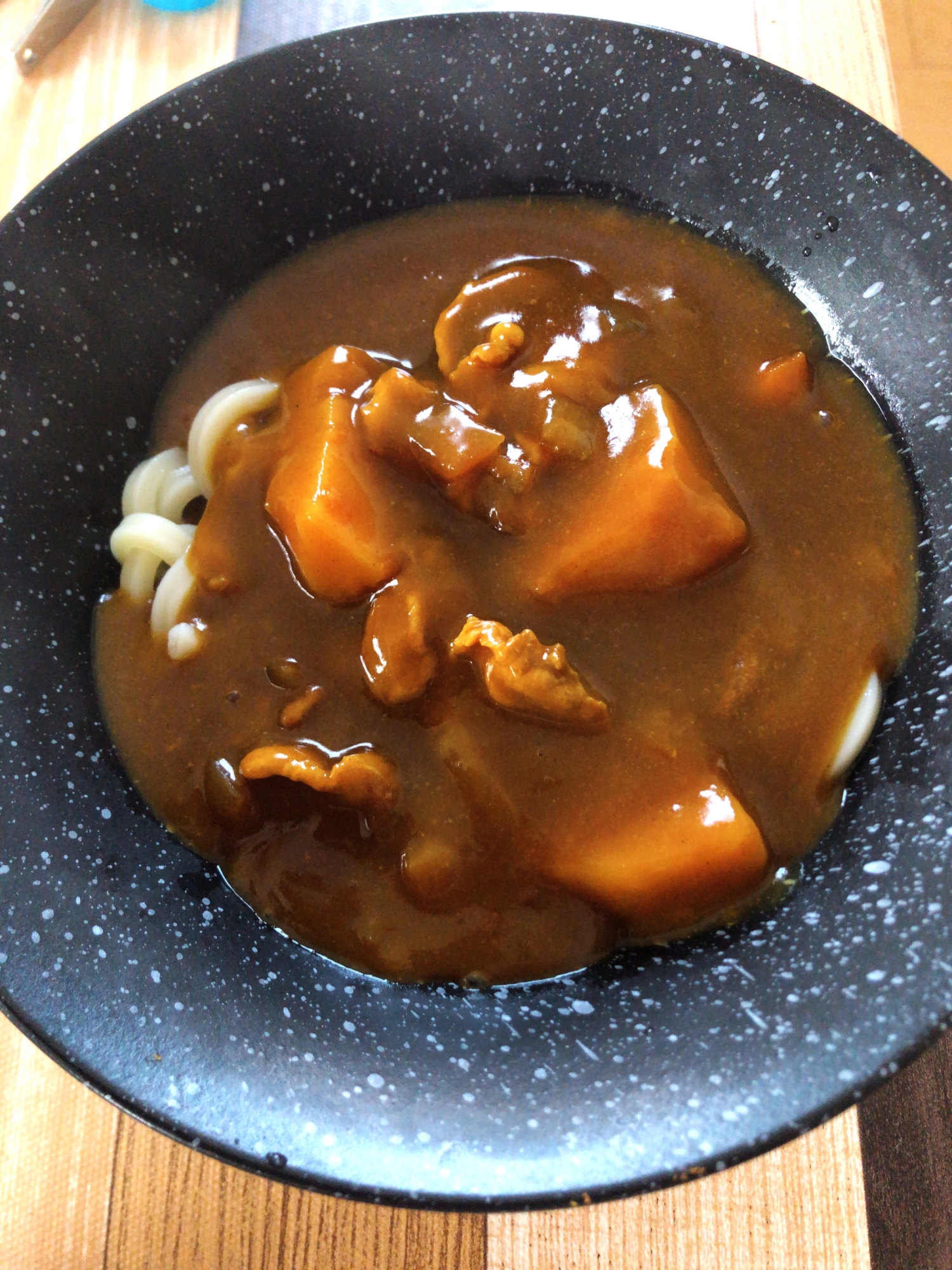 残ったカレーでカレーうどん