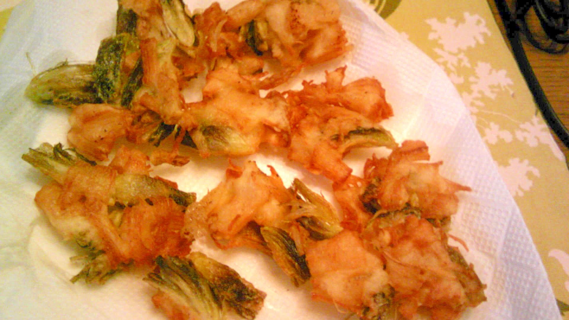 天ぷら（茗荷、ほたて風味かまぼこ）