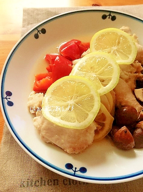 鶏むね肉のレモン挟み焼き