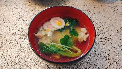 ほろほろ鶏肉のシンプル♪お雑煮^_^