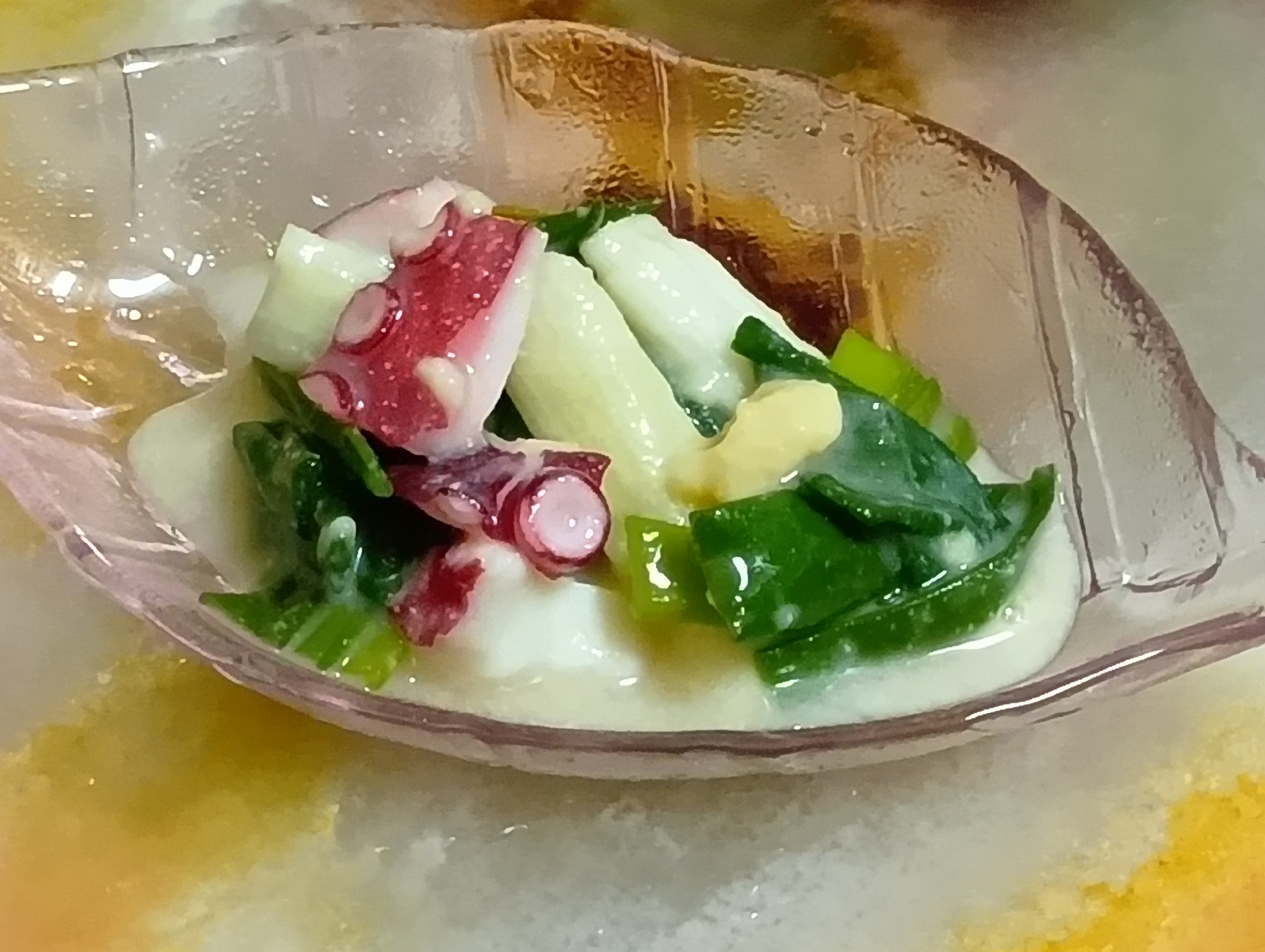 わけぎと真だこ de 美味しい白味噌和え