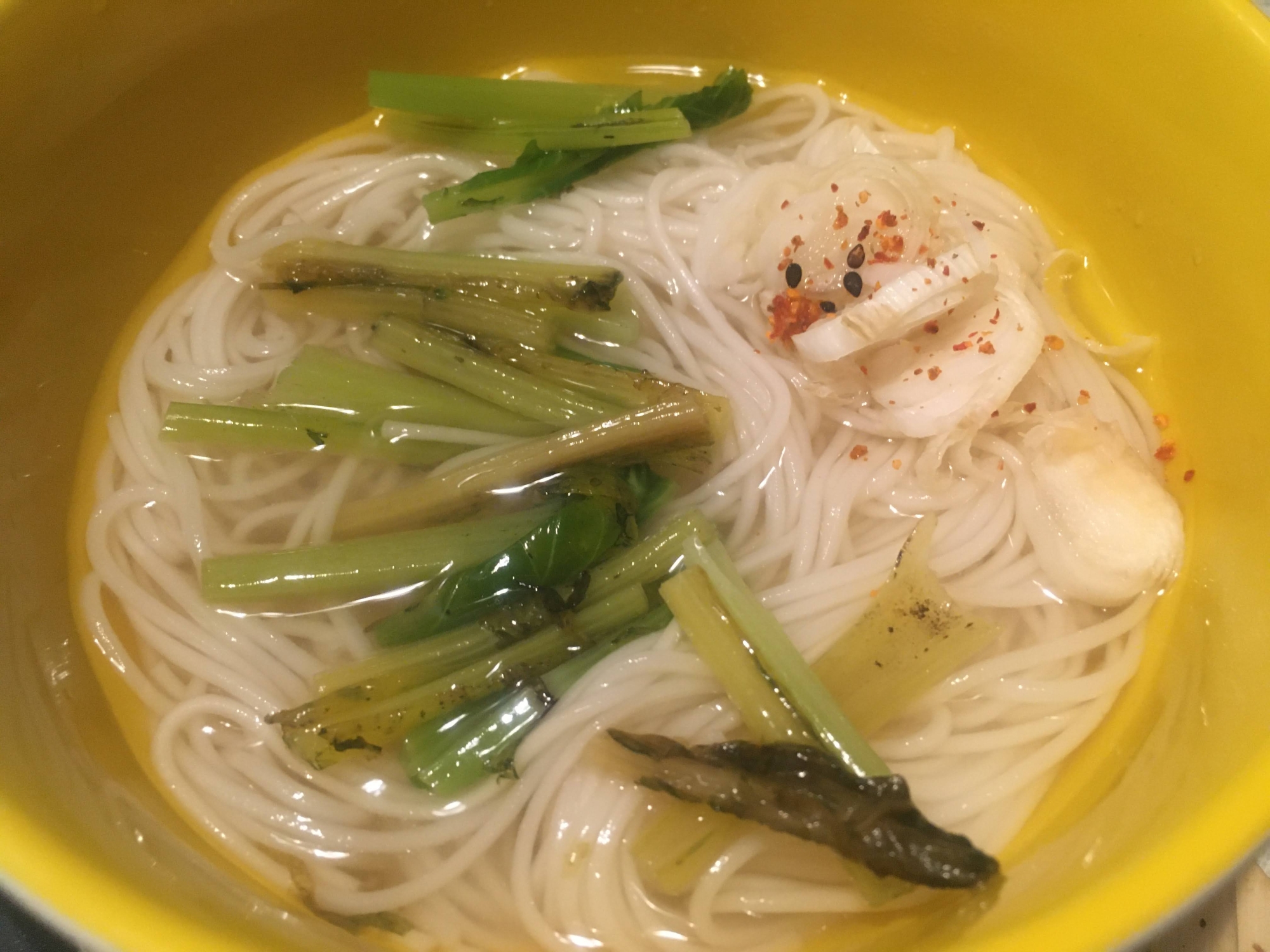 かぶの茎のにゅうめん