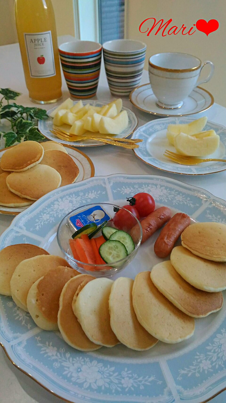 森永もちもちホットケーキで朝ご飯♪