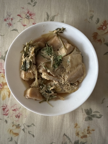 簡単に！すきやき麩とあまった野菜の卵とじ