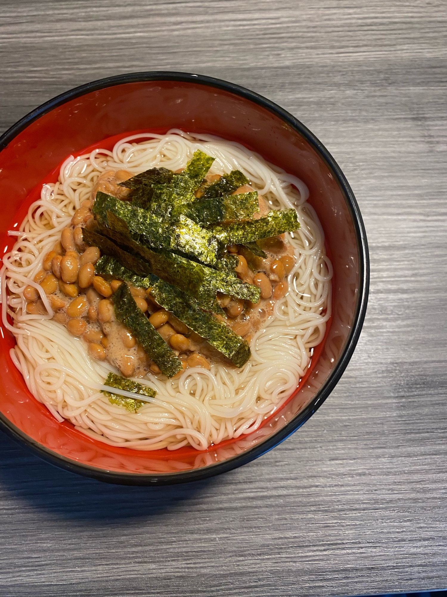 夏にさっぱり納豆そうめん⭐️