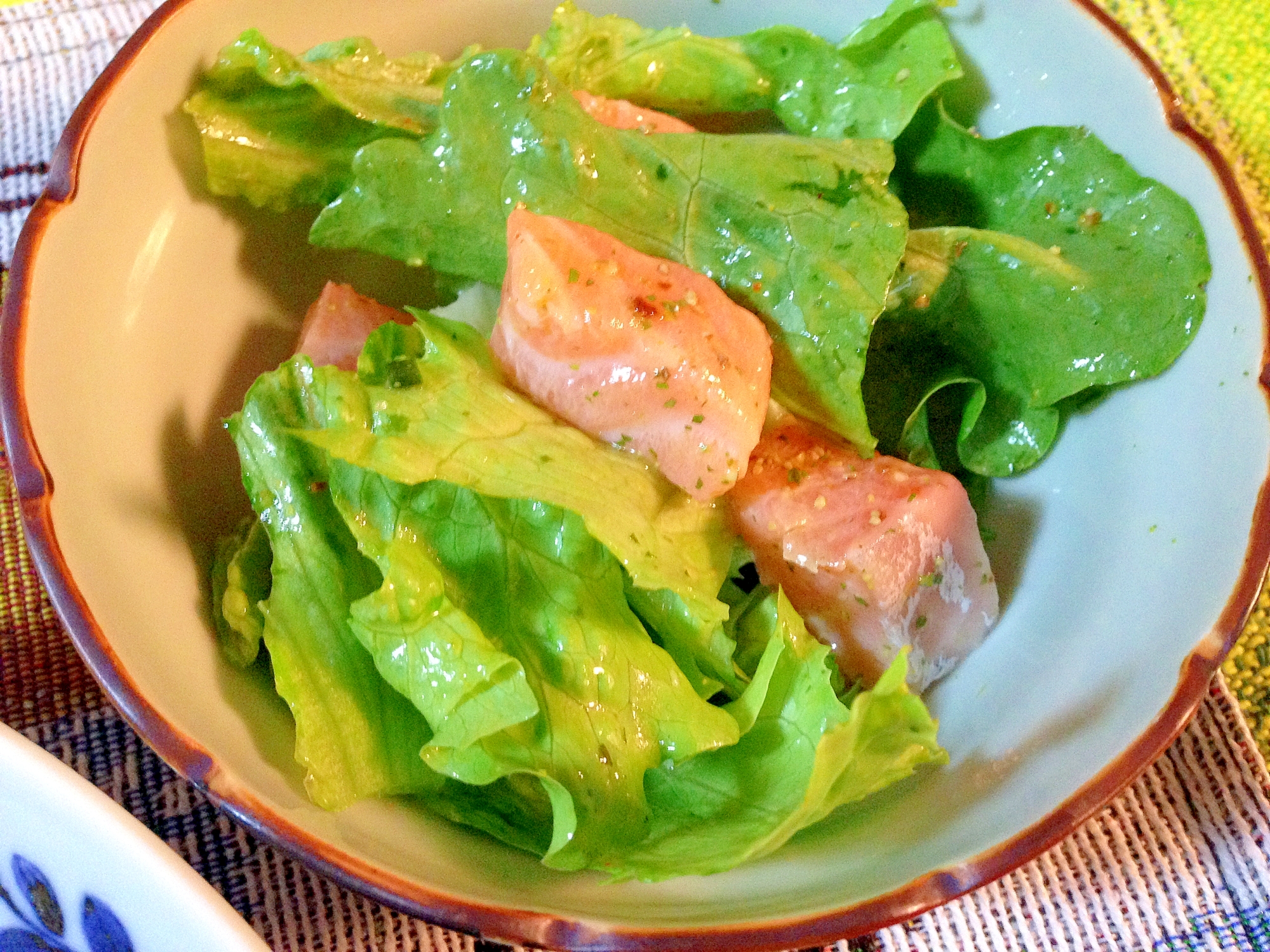 サーモンとレタスのマジックソルトドレッシング レシピ 作り方 By Chococco3215 楽天レシピ