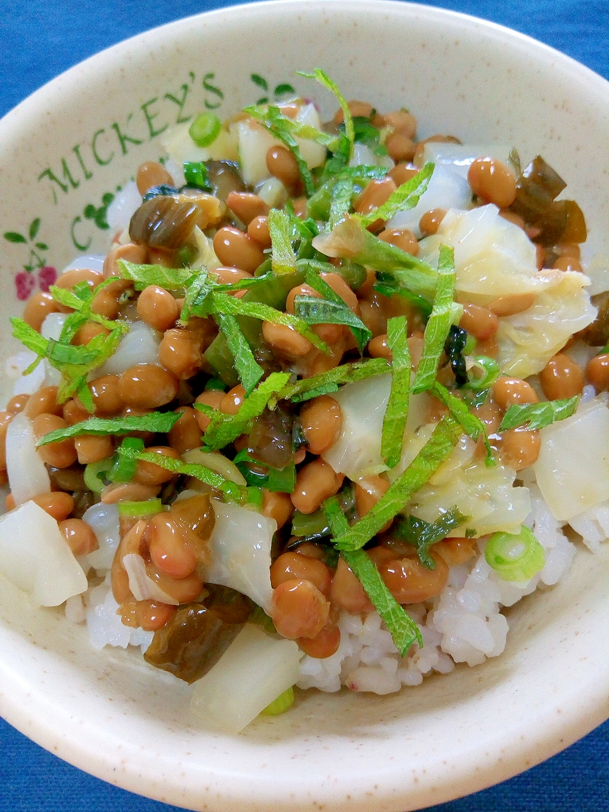 納豆の食べ方-白菜＆高菜♪