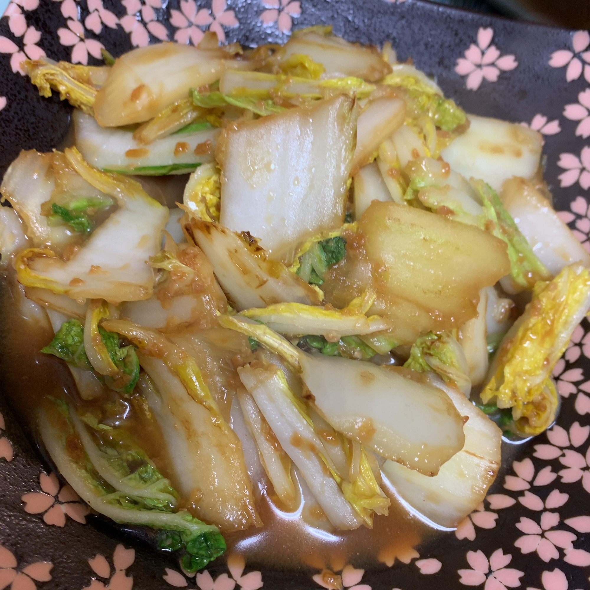 白菜の醤油麹炒め