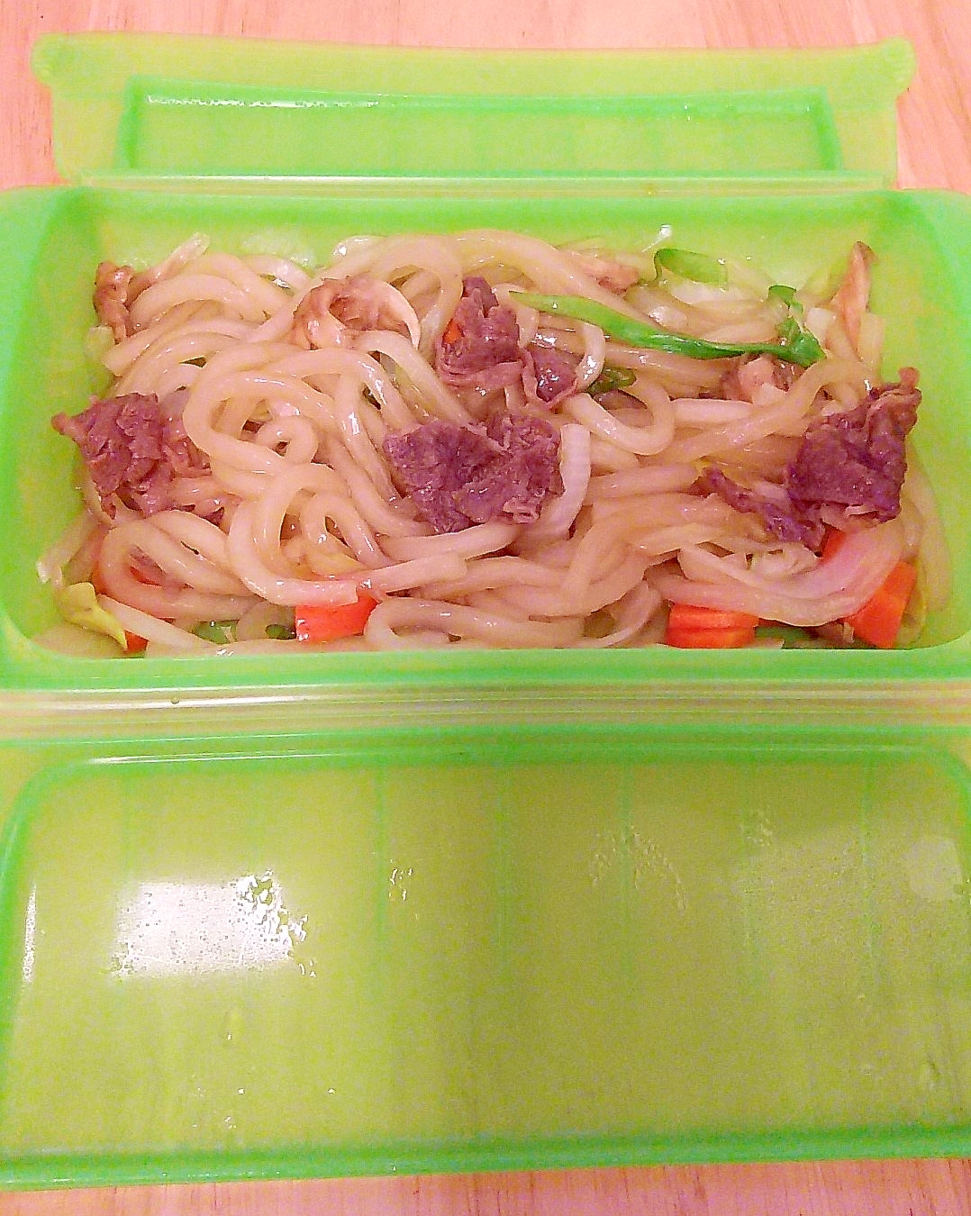 低たんぱく　ルクエですき焼きうどん