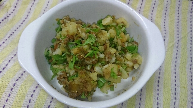 キーマカレーをリメイク！あっさりカレーポテトサラダ