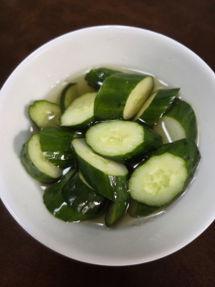 きゅうりの浅漬け(白だし・酢・砂糖)