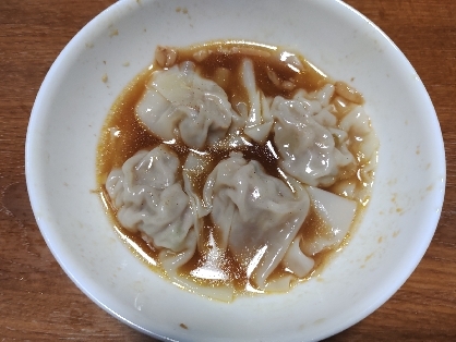 大判の餃子の皮で水餃子