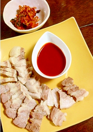 ★蒸し豚★〜韓国の唐辛子酢味噌で〜