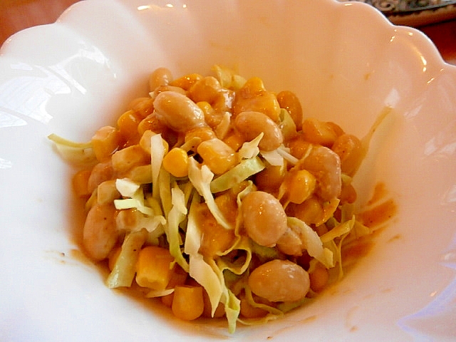 大豆と春キャベツのサラダ