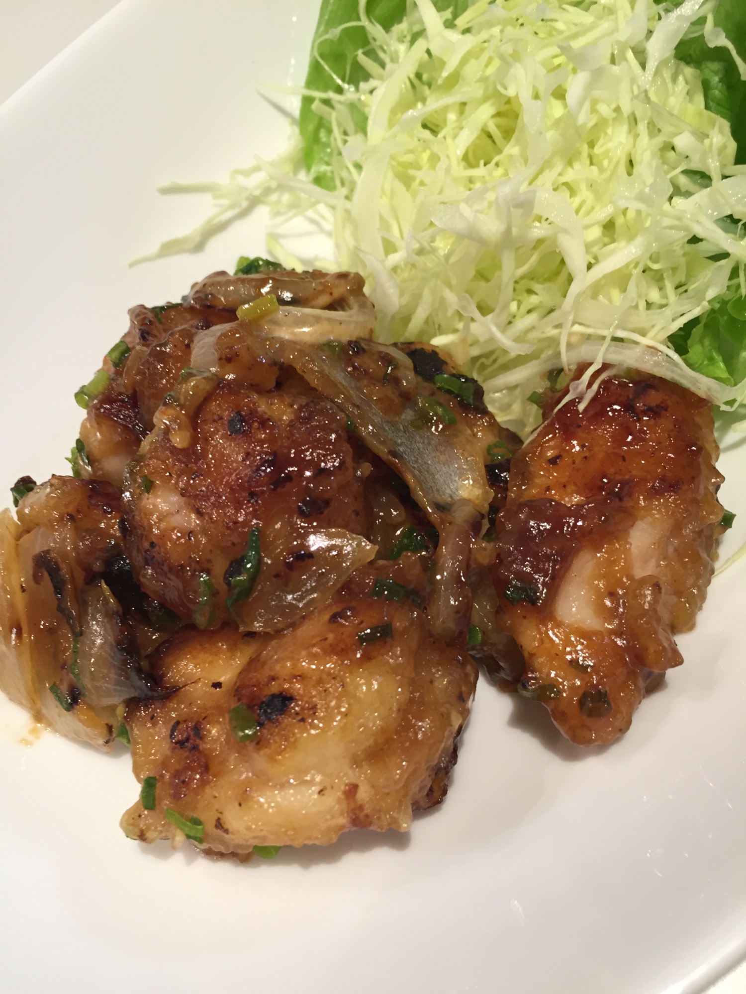 鶏肉と玉ねぎのネギポンマヨ