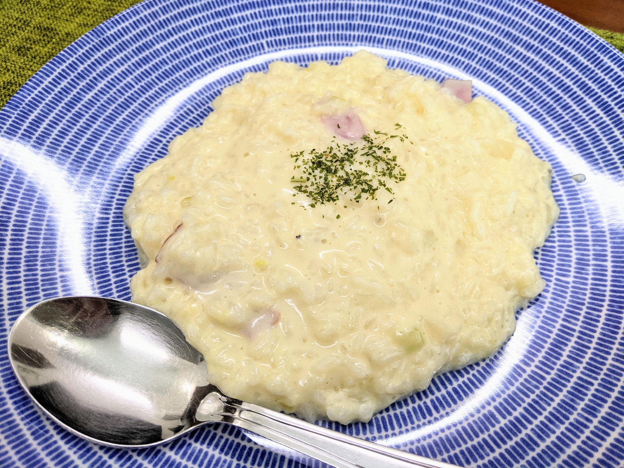 豆乳で作る簡単チーズリゾット