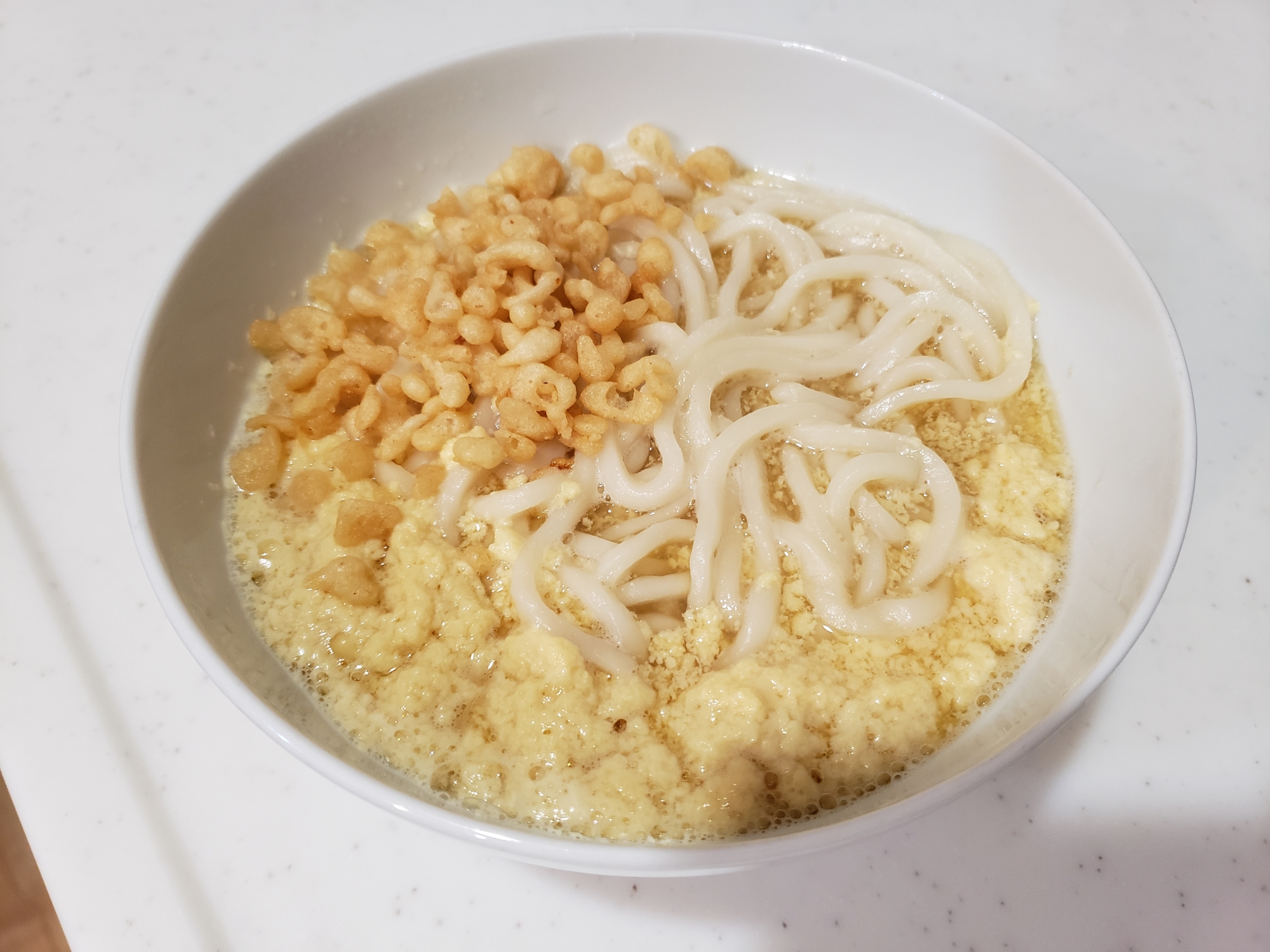 レンジで洗い物最小限！卵とじうどん