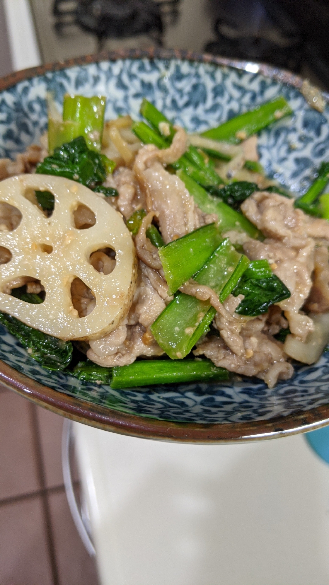 豚肉とれんこんの味噌炒め