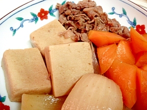 焼き肉のたれ(甘口)で作る高野豆腐のたいたん