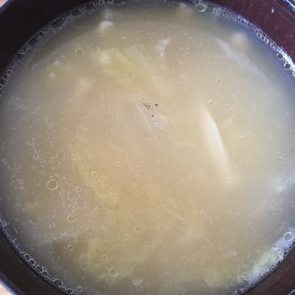 とろとろあったか☆白菜と玉子の中華スープ