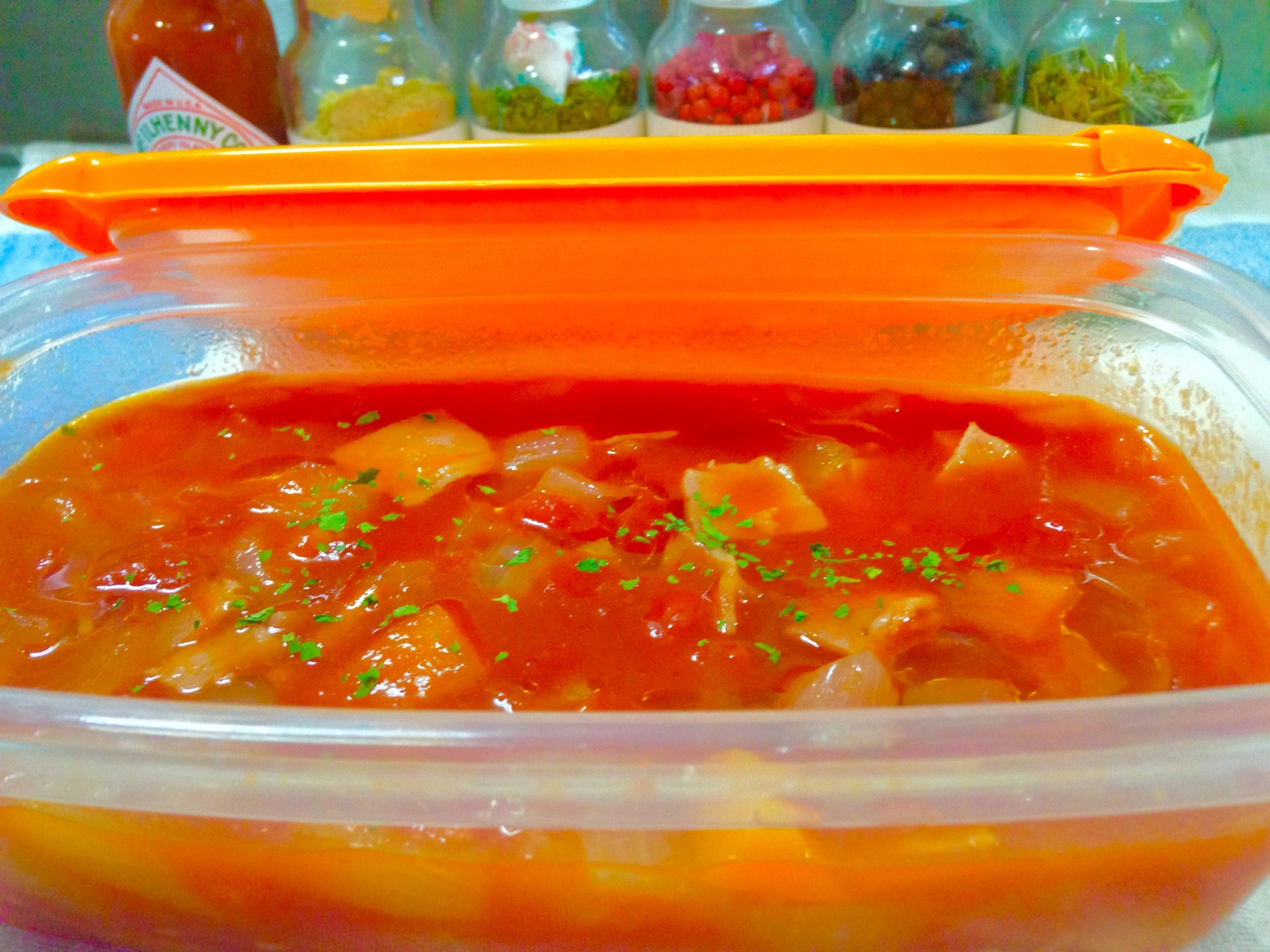 作り置きに♪レンジで簡単トマトスープ