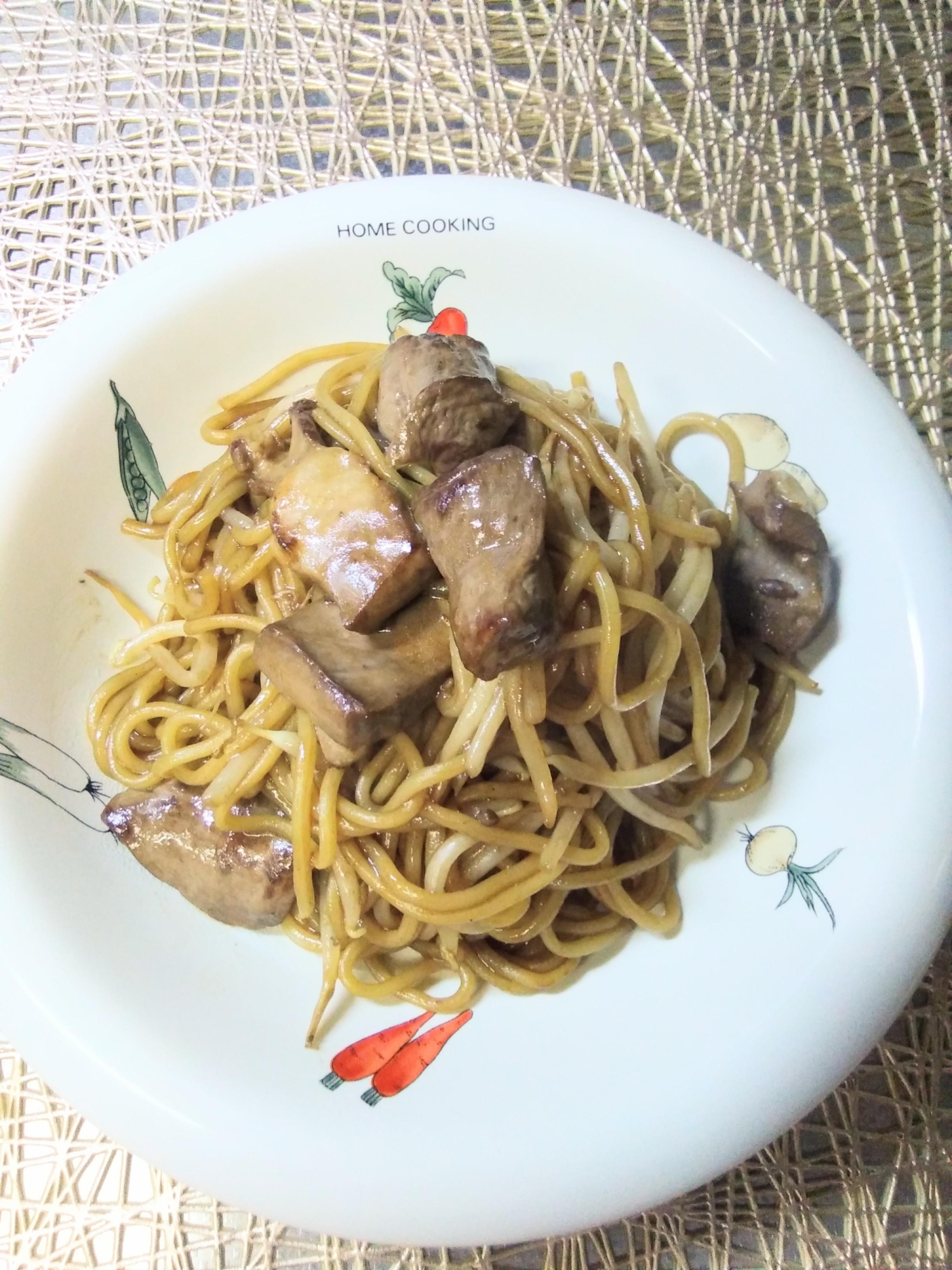 豚ハツ☆豚ハツの焼きそば☆ソース焼きそば