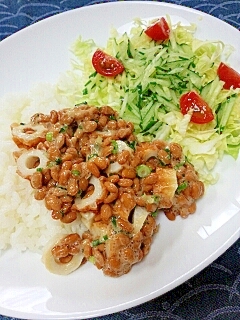 ダイエットに ちくわサラダ風納豆ご飯 レシピ 作り方 By Nyan260 楽天レシピ