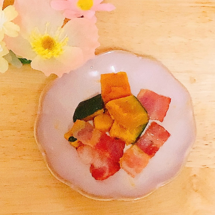かぼちゃベーコン♪炒め✧˖°