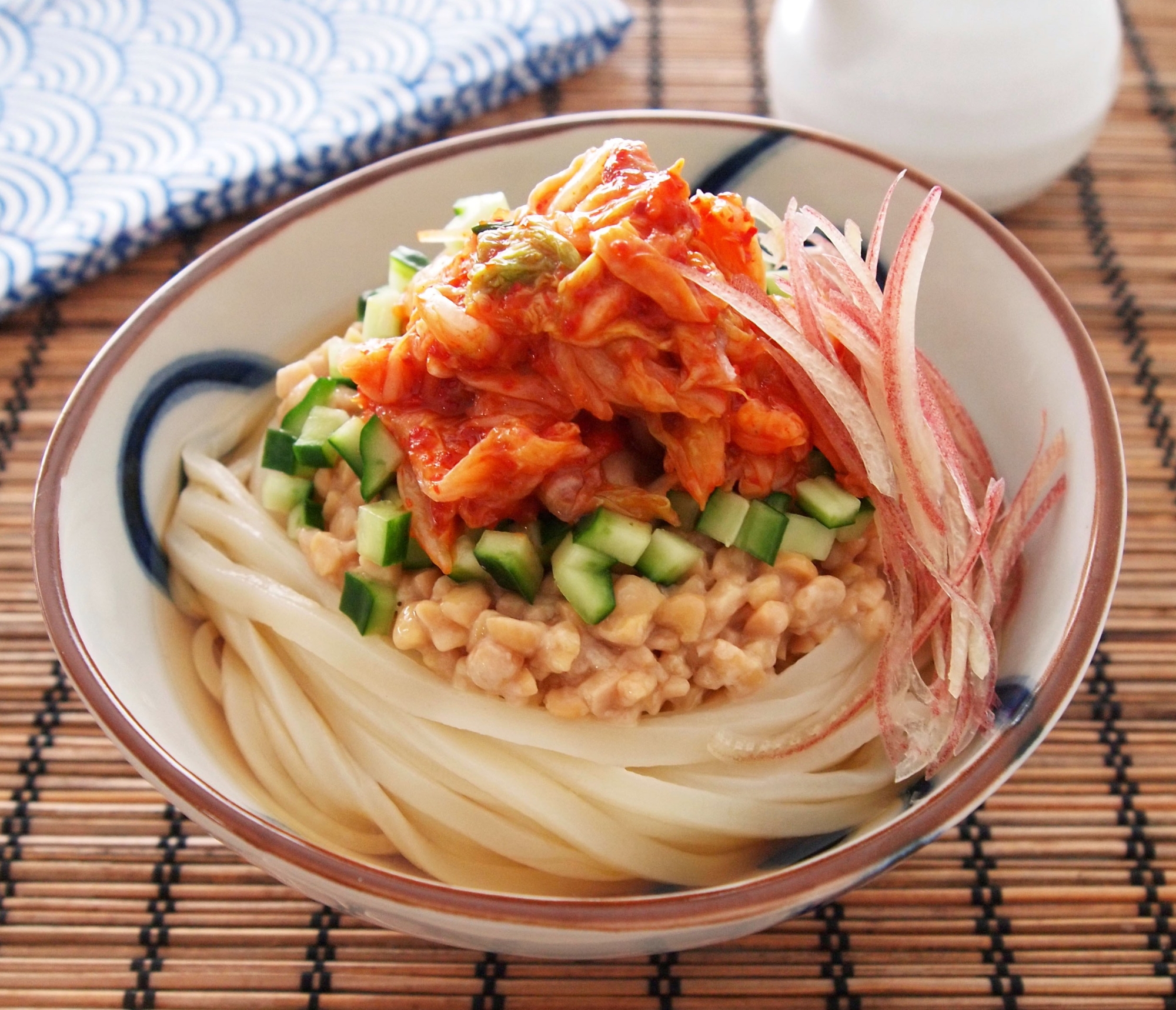 納豆キムチうどん