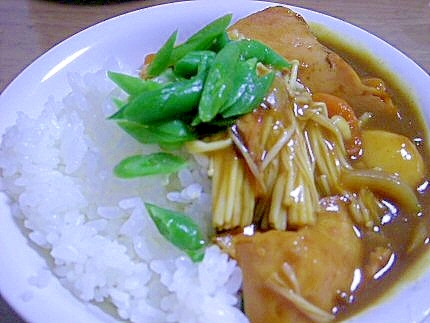 えのきと焼き豚のカレーライス