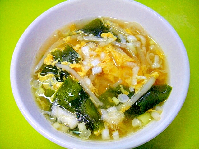 もやしとわかめ卵の中華スープ レシピ 作り方 By Mint74 楽天レシピ